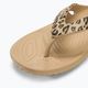 Women's Crocs Kadee II Leopard/gold flip flops 7