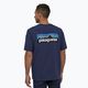 Men's Patagonia P-6 Logo Responsibili-Tee classic navy trekking t-shirt 2