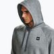 Men's Under Armour Rival Hoodie pitch gray light heather/onyx white 4