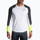 Men's Brooks Run Visible white/asphalt/nightlife running longsleeve