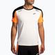 Men's Brooks Run Visible 2.0 ecru/fluoro flash/black running shirt