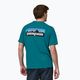 Men's Patagonia P-6 Logo Responsibili-Tee trekking shirt belay blue 2
