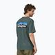 Men's Patagonia P-6 Logo Responsibili-Tee trekking shirt nouveau green 2