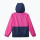 Columbia children's Back Bowl Hooded Windbreaker jacket pink and navy blue 2031582695 2