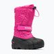Sorel Flurry Print Girls fuchsia fizz/black children's trekking boots 7