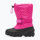 Sorel Flurry Print Girls fuchsia fizz/black children's trekking boots 9
