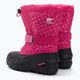 Sorel Flurry Print Girls fuchsia fizz/black children's trekking boots 3
