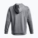 Men's Under Armour Essential Fleece Full Zip Hood Training Sweatshirt Grey 1373881 2