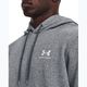 Men's Under Armour Essential Fleece Hoodie pitch gray medium heather/white 4