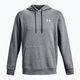 Men's Under Armour Essential Fleece Hoodie pitch gray medium heather/white 5