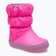 Crocs Winter Puff Kids snow boots electric pink/light grey 8