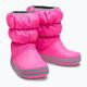 Crocs Winter Puff Kids snow boots electric pink/light grey 12