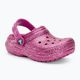 Crocs Classic Lined Glitter Clog fuchsia fun/multi children's flip-flops 2
