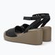 Women's Crocs Brooklyn Ankle Strap Wedge sandals black/mushroom 3