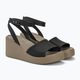 Women's Crocs Brooklyn Ankle Strap Wedge sandals black/mushroom 4
