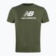 New Balance Essentials Stacked Logo Co men's training t-shirt green MT31541DON 5