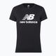 Women's New Balance Essentials Stacked Logo Co T-shirt black WT31546BK 5