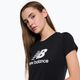 Women's New Balance Essentials Stacked Logo Co T-shirt black WT31546BK 4