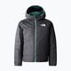 The North Face Reversible Perrito dark sage rain camo print/black children's winter jacket 2