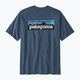 Men's Patagonia P-6 Logo Responsibili-Tee utility blue trekking t-shirt 4