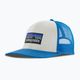 Patagonia P-6 Logo Trucker white / vessel blue baseball cap