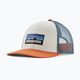 Patagonia P-6 Logo LoPro Trucker white w/redtail rust baseball cap