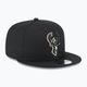 New Era Split Logo 9Fifty Milwaukee Bucks cap black