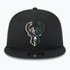 New Era Split Logo 9Fifty Milwaukee Bucks cap black 3