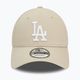 Men's New Era Side Patch 9Forty Los Angeles Dodgers baseball cap light beige 2