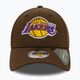 Men's New Era Repreve 9Forty Los Angeles Lakers baseball cap dark brown 2