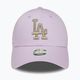 Women's New Era Metallic Logo 9Forty Los Angeles Dodgers baseball cap pastel purple 2