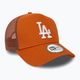 Men's New Era League Essential Trucker Los Angeles Dodgers med brown baseball cap 3