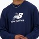 Men's New Balance Stacked Logo French Terry Crew nb navy sweatshirt 4