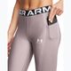 Under Armour HeatGear Rib tetra gray/white women's training leggings 4