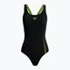 Women's one-piece swimsuit arena Shadow One Piece black/green 000088/506