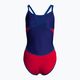 Women's one-piece swimsuit arena Team Stripe Super Fly Back One Piece red-blue 001195/477 2