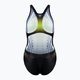 Women's one-piece swimsuit arena One Placed Print One Piece black and yellow 001191 2