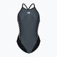 Women's one-piece swimsuit arena Icons Fast Back Panel grey 005043/551 5