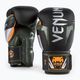 Venum Elite black/silver/kaki boxing gloves 5