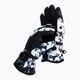 Children's snowboard gloves ROXY Jetty 2021 true black black flowers