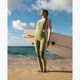 ROXY women's 4/3 mm Rise BZ palmed out light gray swimming wetsuit 22