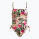 Women's one-piece swimsuit ROXY Printed Beach Classics Lace UP anthracite palm song s