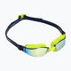 Aquasphere Xceed bright yellow/navy blue/mirror yellow titanium swim goggles EP3037104LMY 8