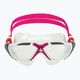 Aquasphere Vista white/raspberry/lenses clear swim mask 3