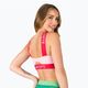 Lacoste pink and red swimsuit top MF3389 3