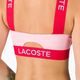 Lacoste pink and red swimsuit top MF3389 4