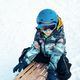 Children's ski goggles Alpina Piney blue matt/orange 5