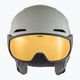 Alpina Alto Q-Lite moon/grey matt/gold mirror ski helmet 8