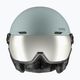 Ski helmet UVEX Wanted Visor glacier/rhino matt/mirror silver smoke 7