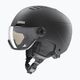 Ski helmet UVEX Wanted Visor Pro V black matt/variomatc smoke 6